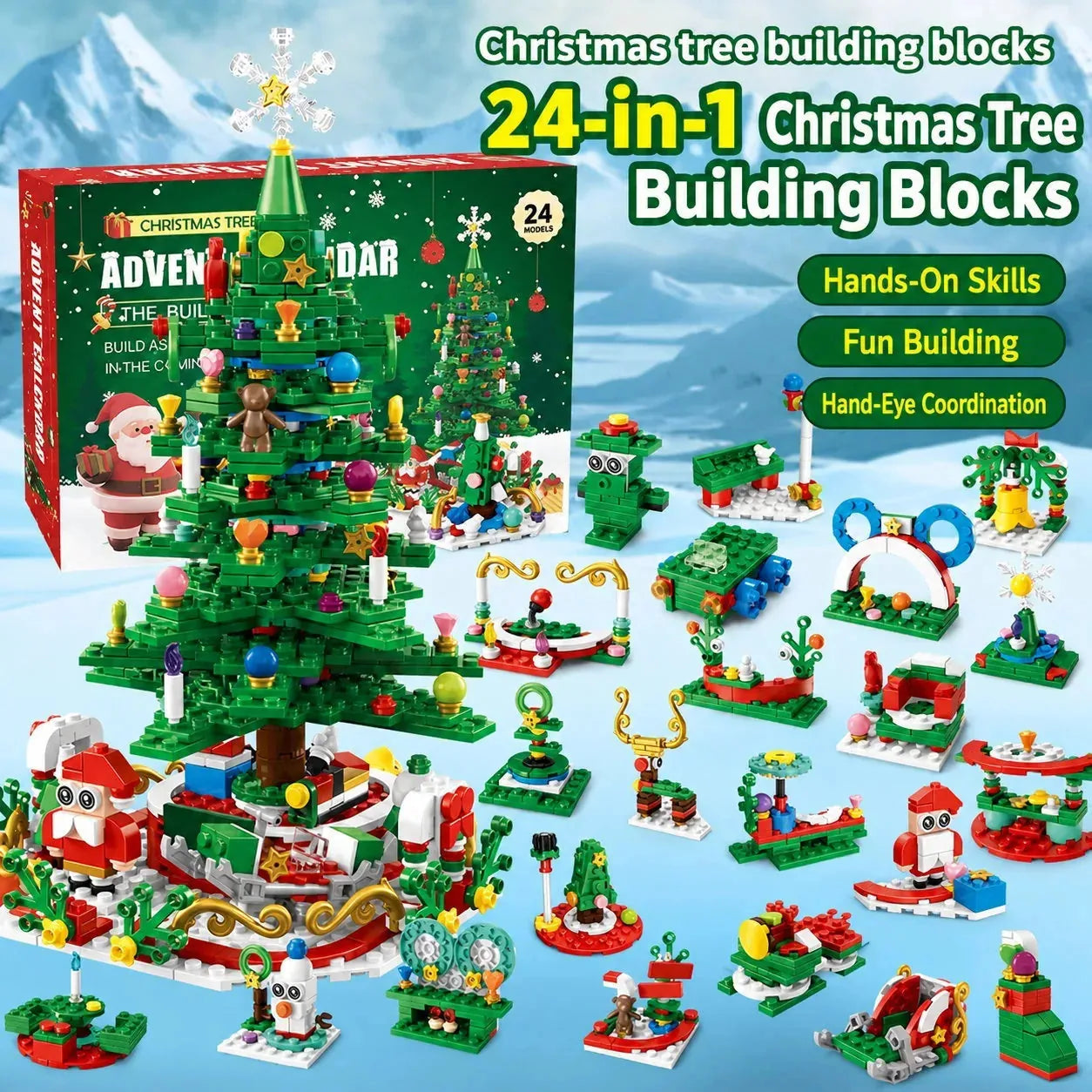 24-Day Christmas Countdown Building Block Set – product image 7