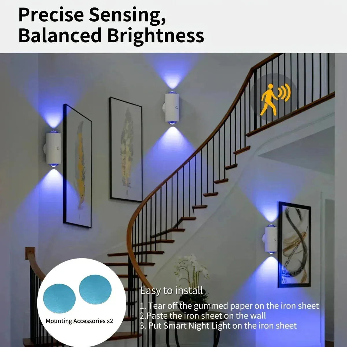 RGB LED Wall Light with Motion Sensor