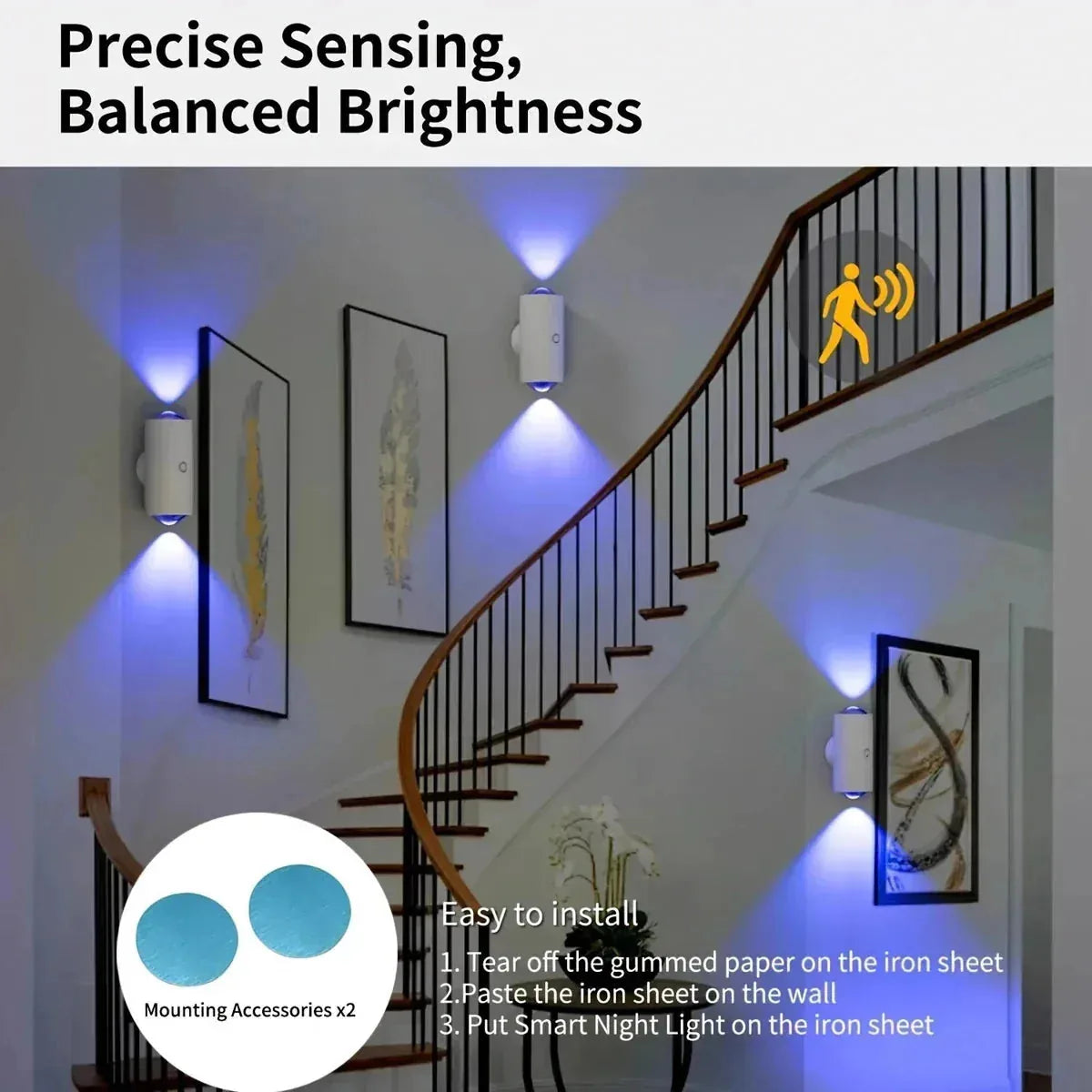 RGB LED Wall Light with Motion Sensor