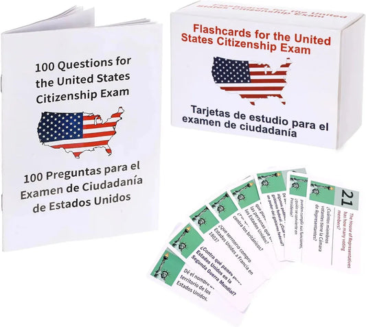 U.S. Citizenship Test Flash Cards English & Spanish