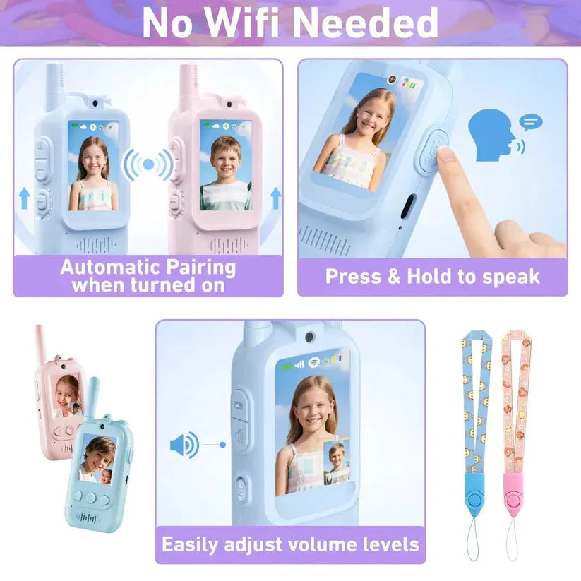 Kids Visual Intercom Walkie Talkie 2 Pack