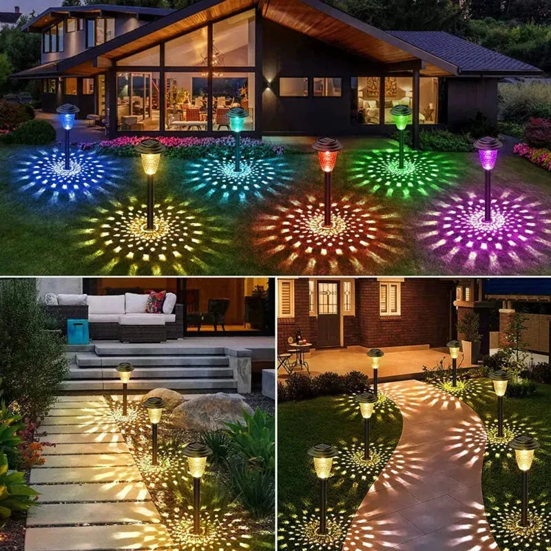 Rainbow Solar Projection Garden Lights – 2 Pack