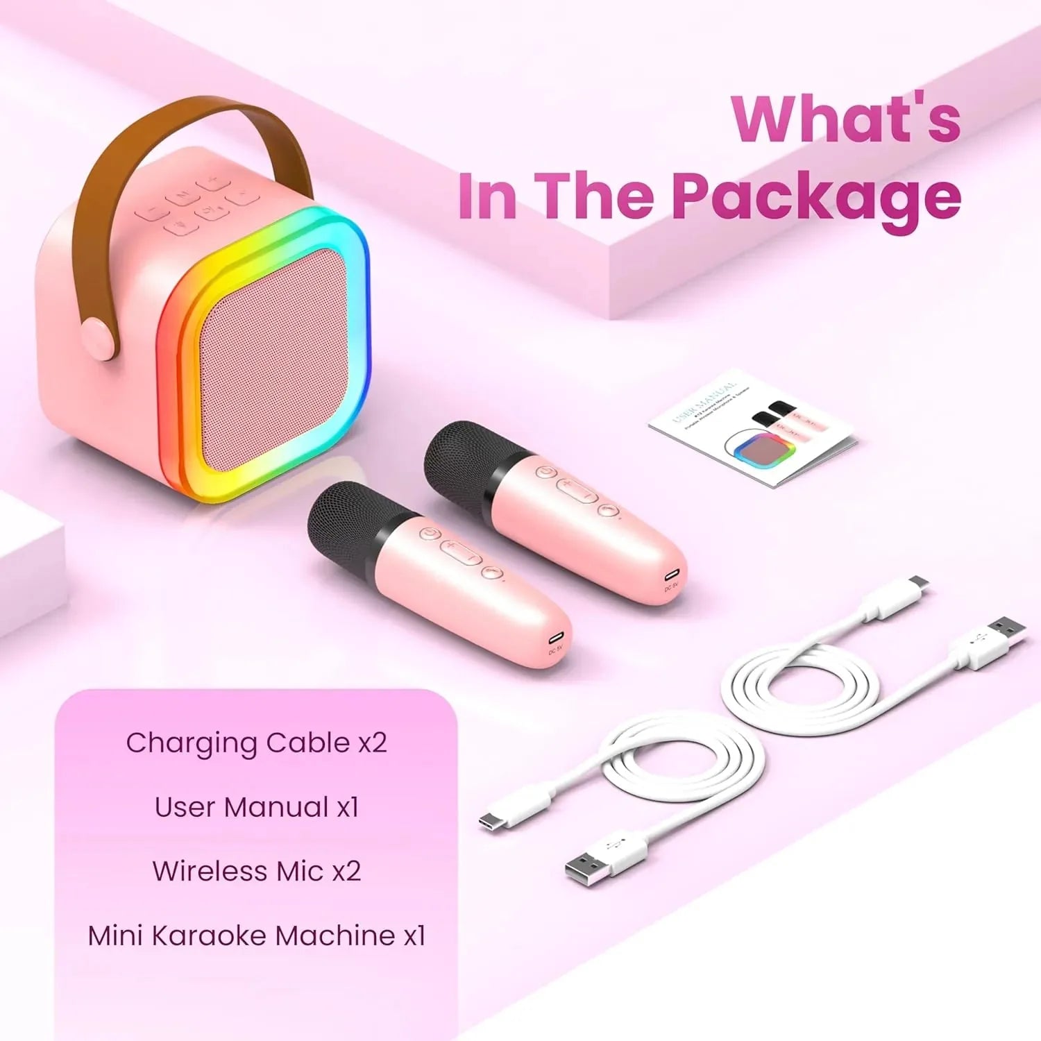 Portable Bluetooth Mini Karaoke Microphone Singing Speaker