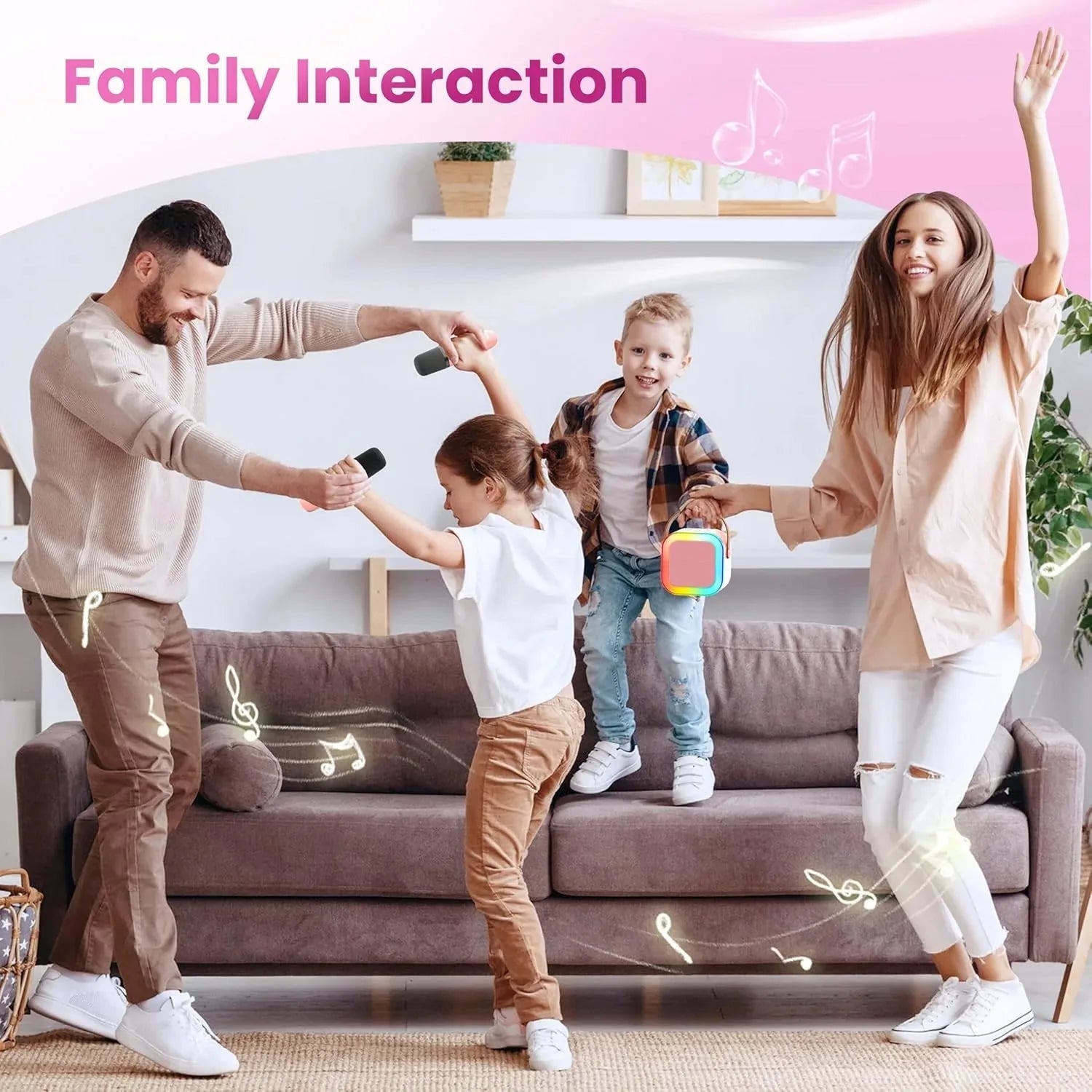 Portable Bluetooth Mini Karaoke Microphone Singing Speaker