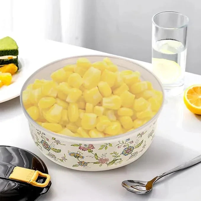 5-Piece Enamel Mixing Bowl Set with Lids