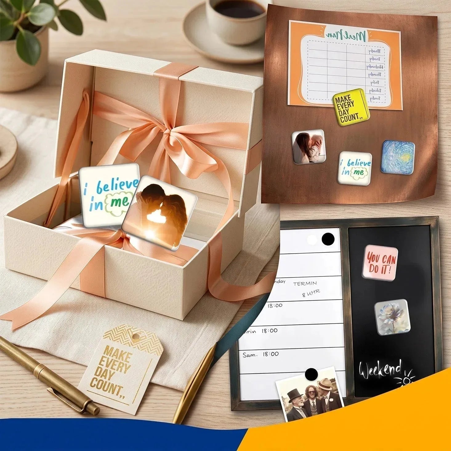 Clear Acrylic Magnetic Fridge Photo Frames
