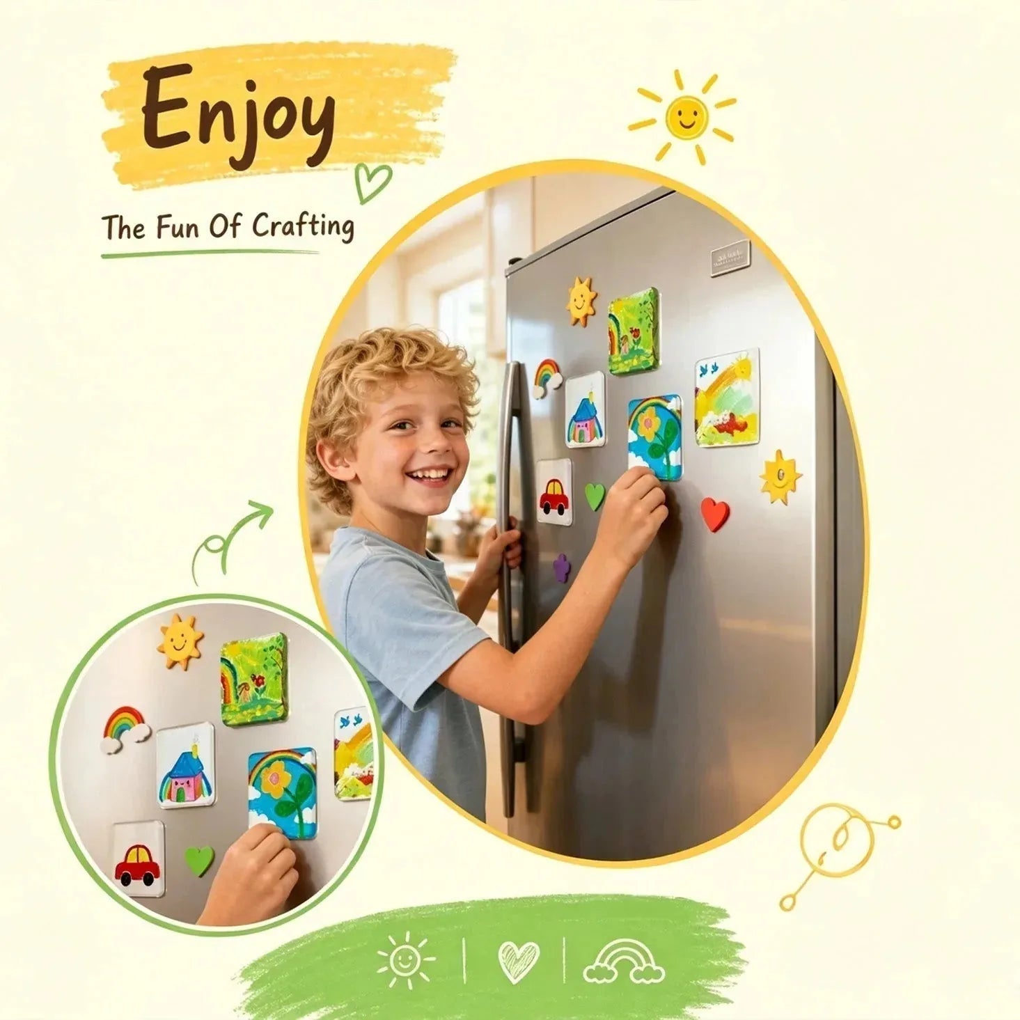 Clear Acrylic Magnetic Fridge Photo Frames