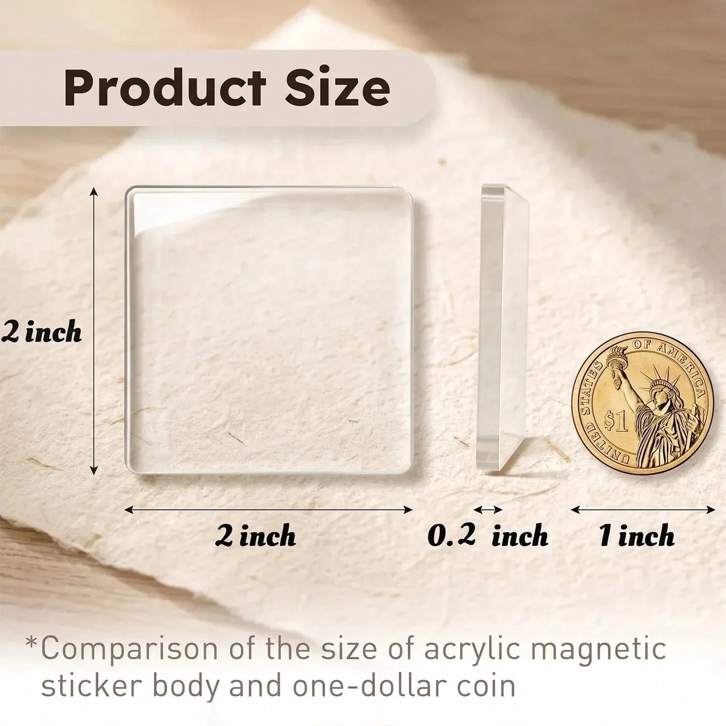 Clear Acrylic Magnetic Fridge Photo Frames