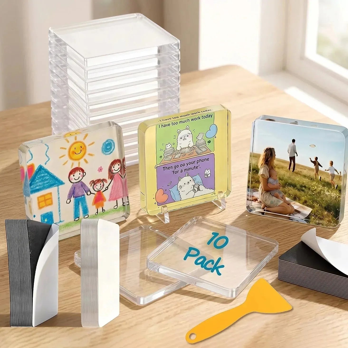 Clear Acrylic Magnetic Fridge Photo Frames