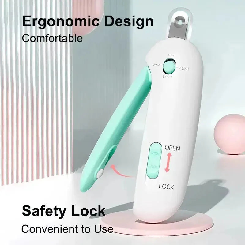 Cat Nail Clippers with Adjustable Aperture, Safe Cat Nail Trimmer with Circular Cut Hole