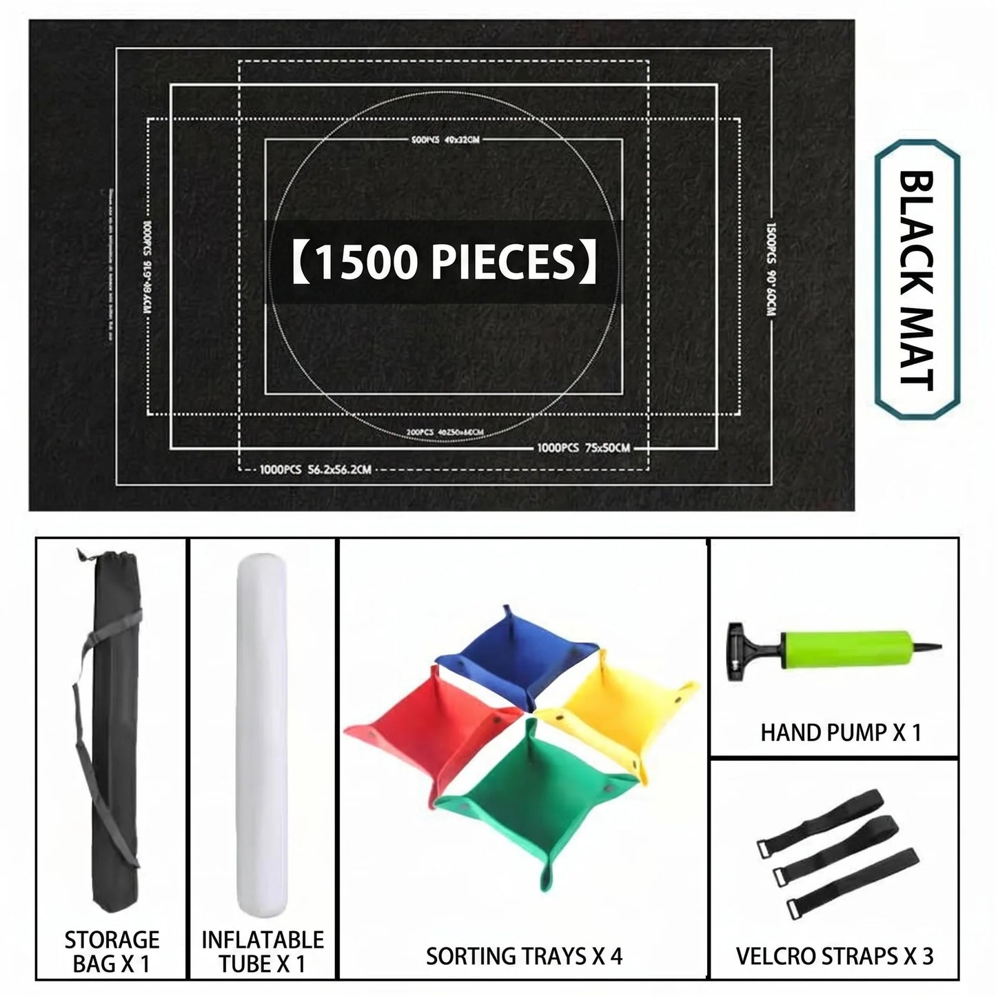 6 Pcs Puzzle Mat Set for Up to 1500 Pieces
