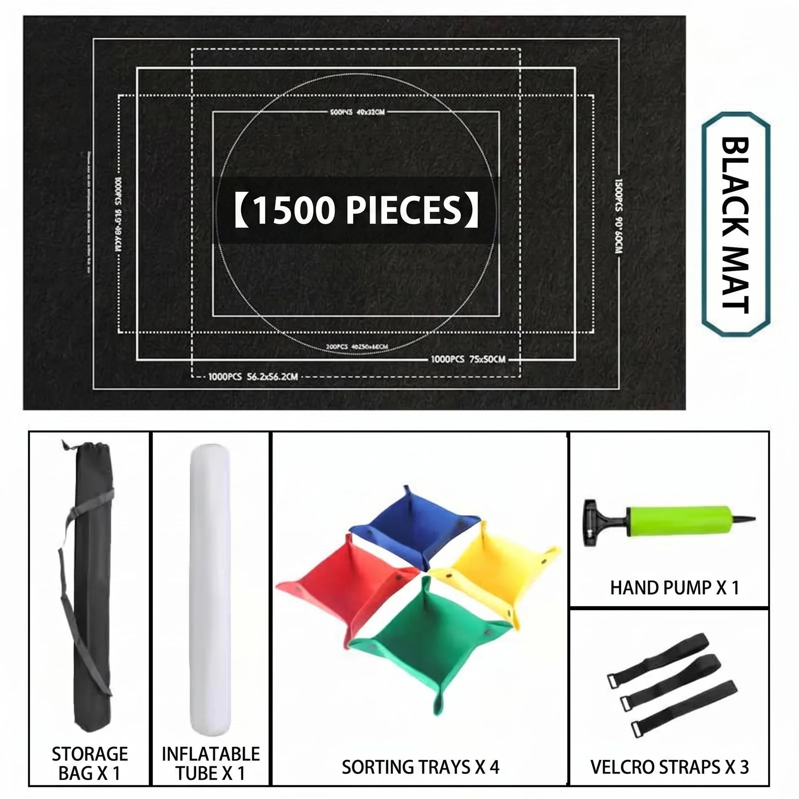 6 Pcs Puzzle Mat Set for Up to 1500 Pieces