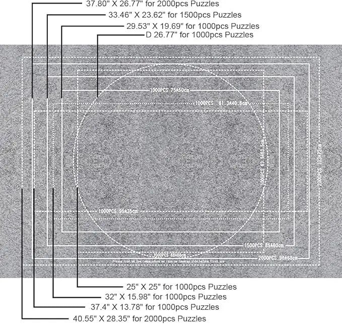 6 Pcs Puzzle Mat Set for Up to 1500 Pieces