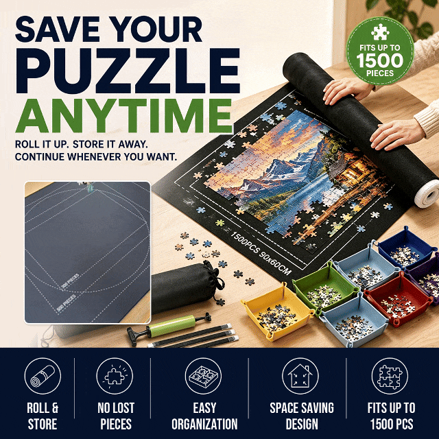 6 Pcs Puzzle Mat Set for Up to 1500 Pieces