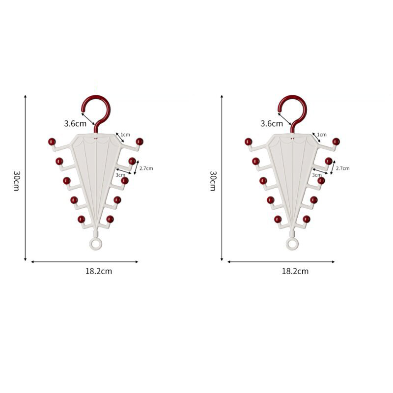 Multi-Functional V-Shaped Double Sided Hanger Storage Rack-2 PCS