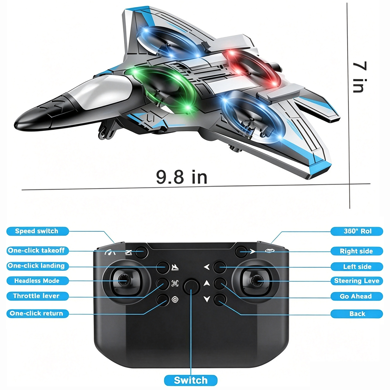 Remote-Control Foam Fighter Jet Toy - image 9