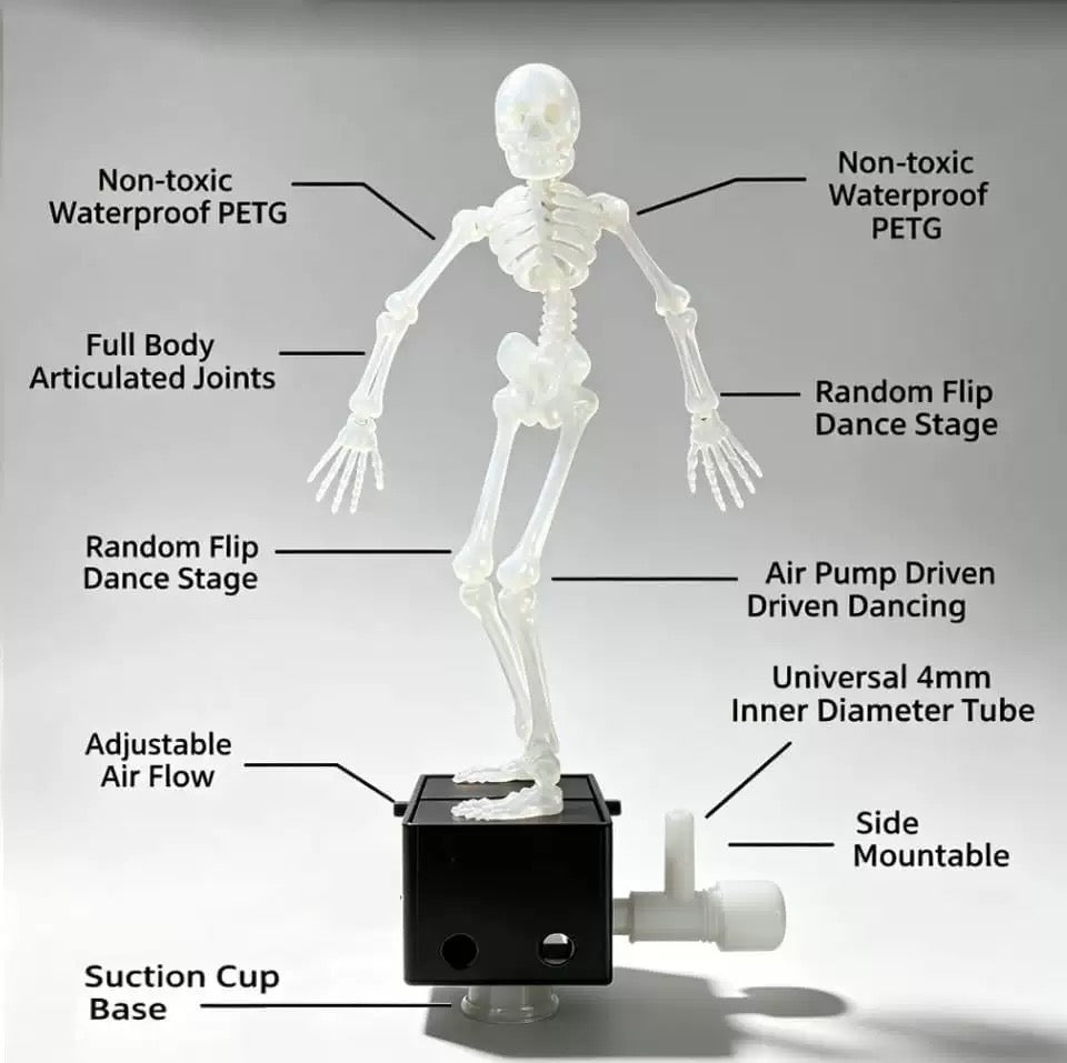 Air-Powered Dancing Skeleton Aquarium Ornament - image 2