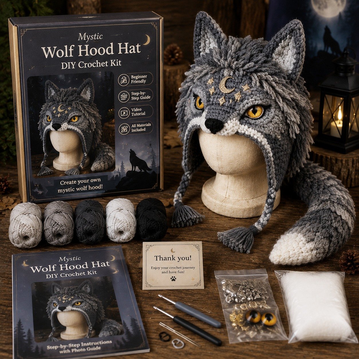 Fantasy Hood Hat DIY Crochet Kit - image 3