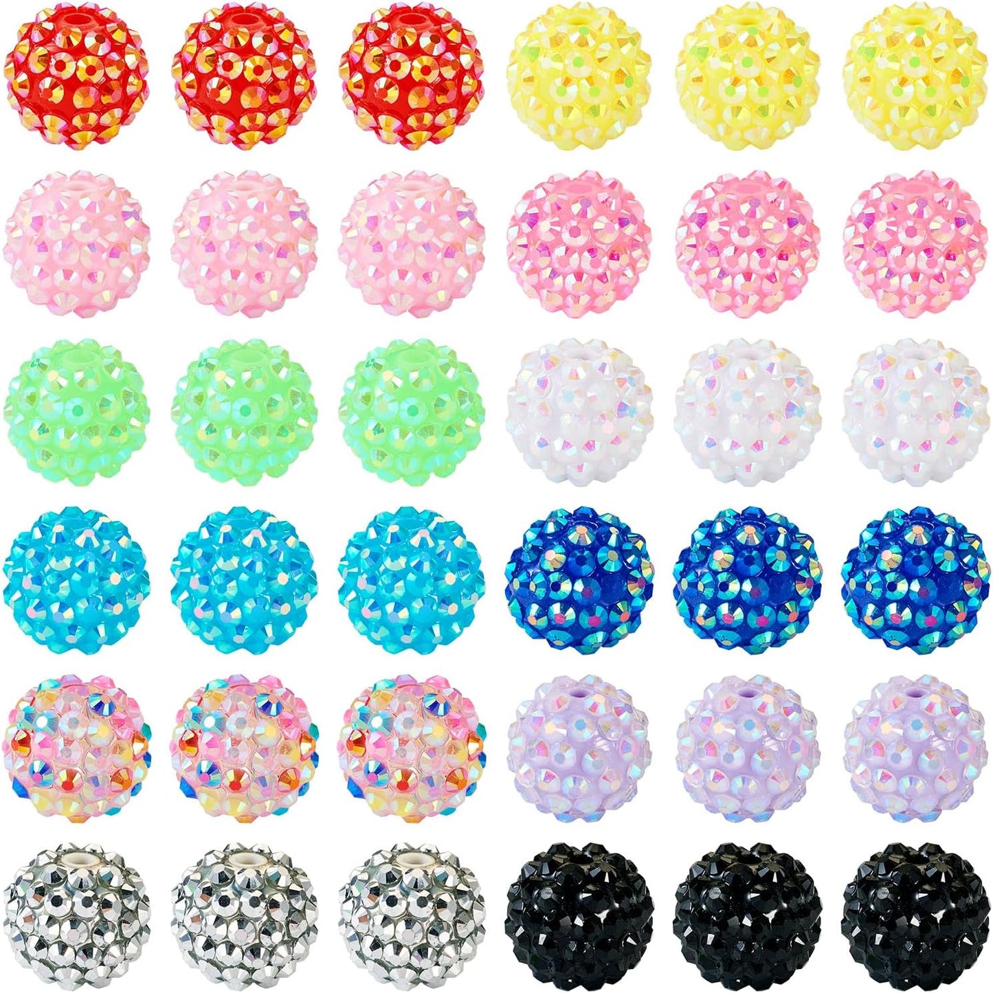 Colorful Rhinestone Craft Beads – 100 Pieces – product image 1