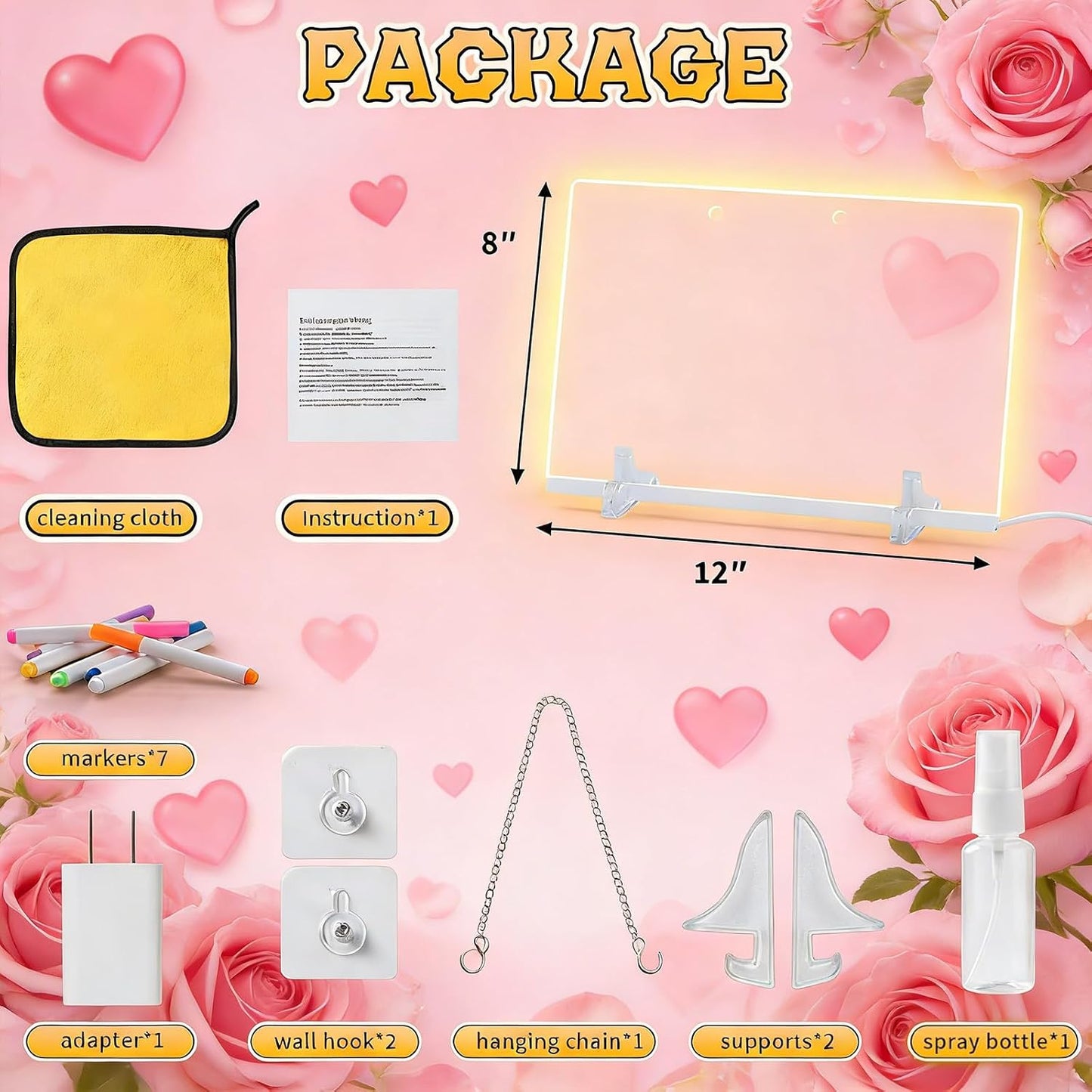 7-Color LED Acrylic Drawing Board – Large – product image 3