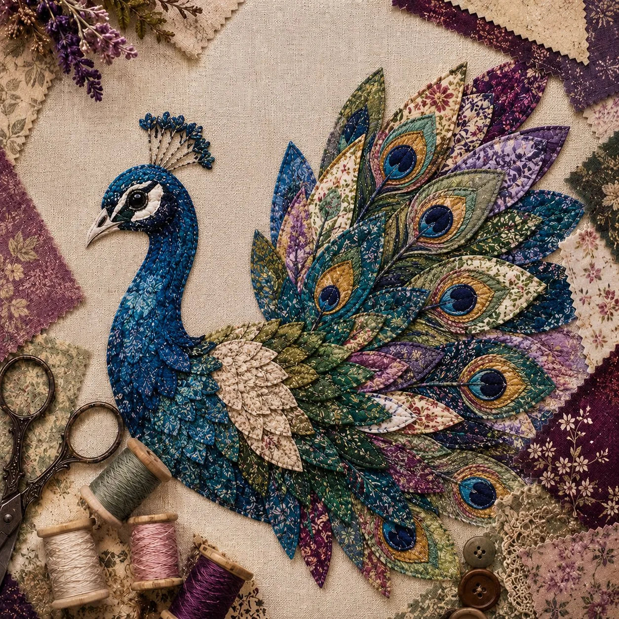 DIY Patchwork Bird Hanging Ornament Kit – product image 8