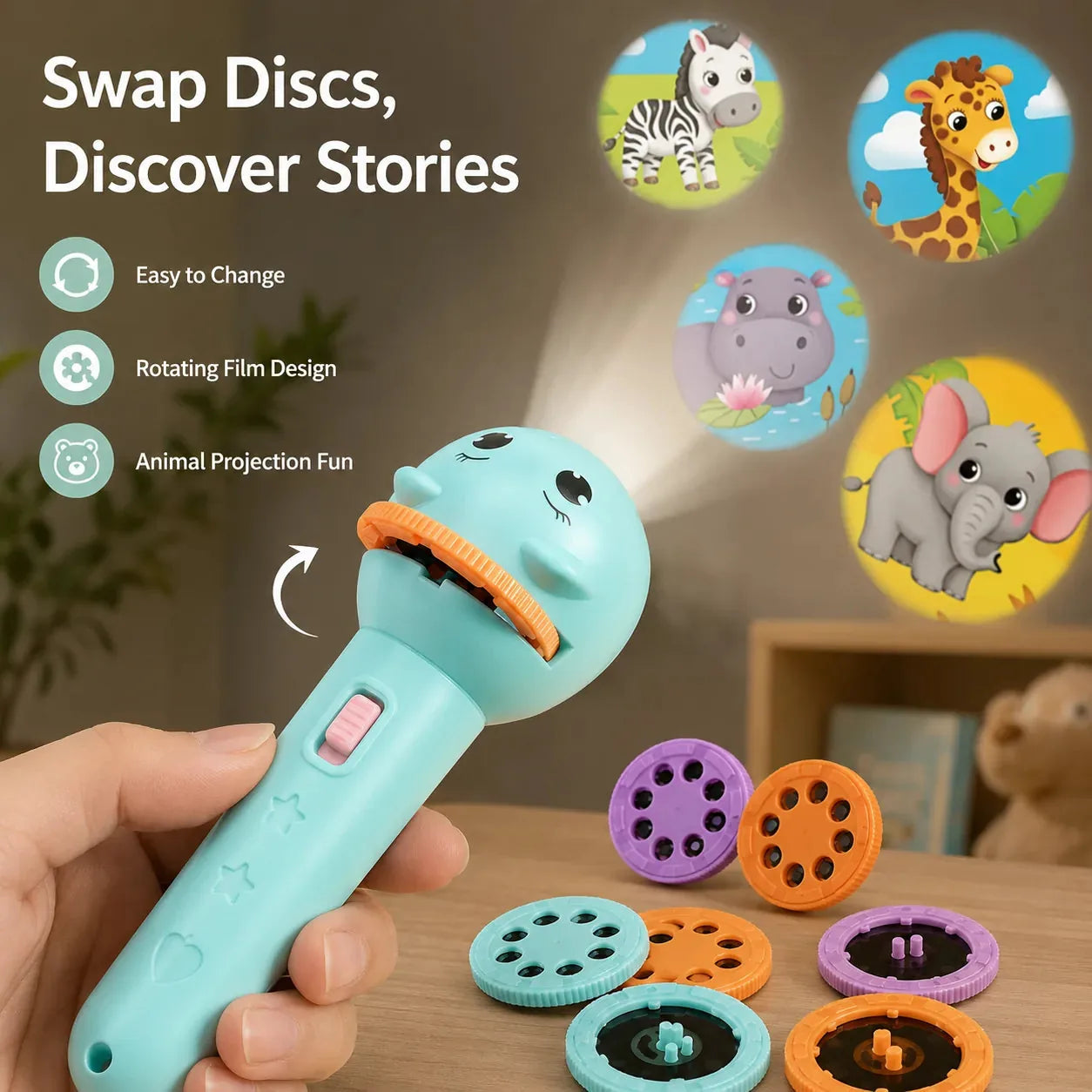 Kids Story Projection Flashlight Set – 96 Images – product image 1