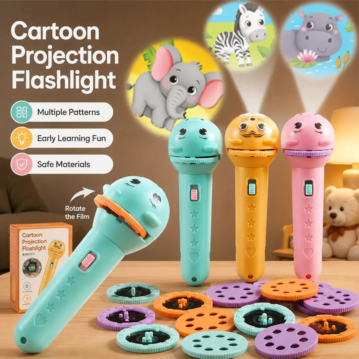 Kids Story Projection Flashlight Set – 96 Images – product image 7