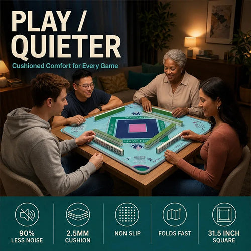 Water-Absorbent Poker Table Mat – 32.4 Inch