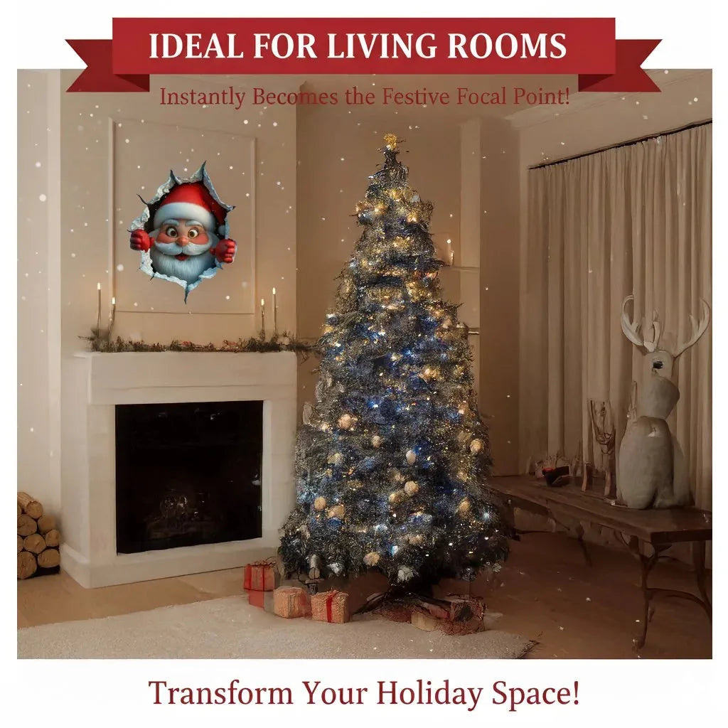 3D Christmas Santa Wall Decals – 5 Pack – product image 4
