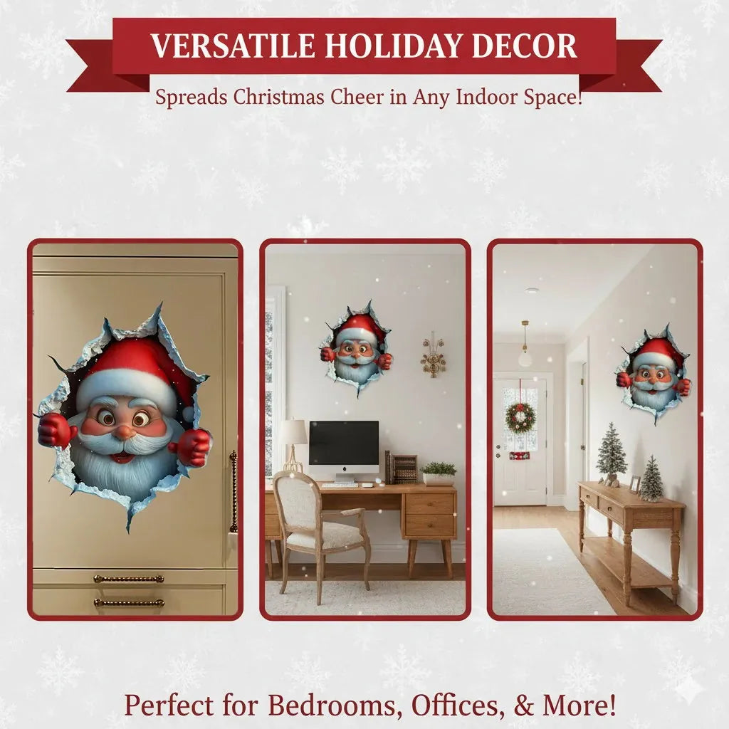 3D Christmas Santa Wall Decals – 5 Pack – product image 5