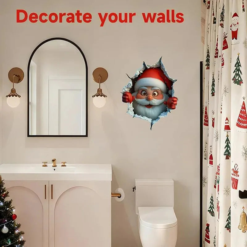 3D Christmas Santa Wall Decals – 5 Pack – product image 8