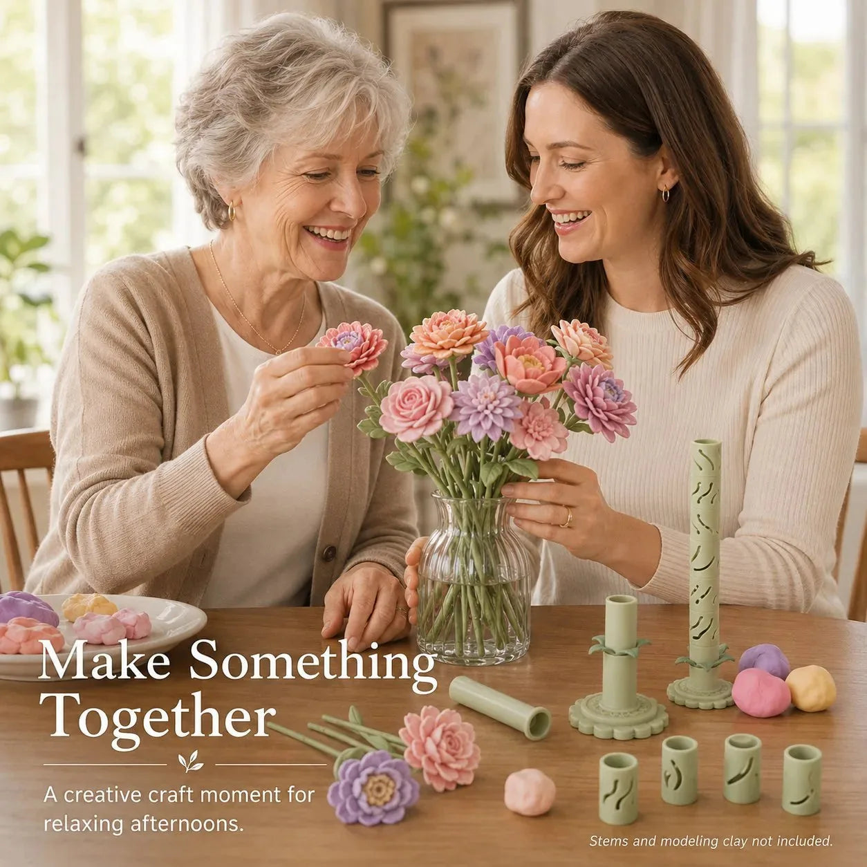 Modular Clay Flower Maker with 9 Shaping Sleeves – product image 6