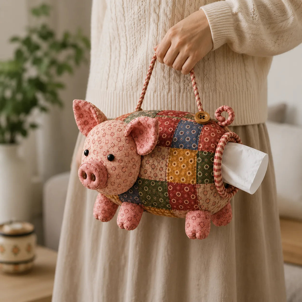 DIY Patchwork Animal Tissue Box Cover Sewing Kit – product image 6
