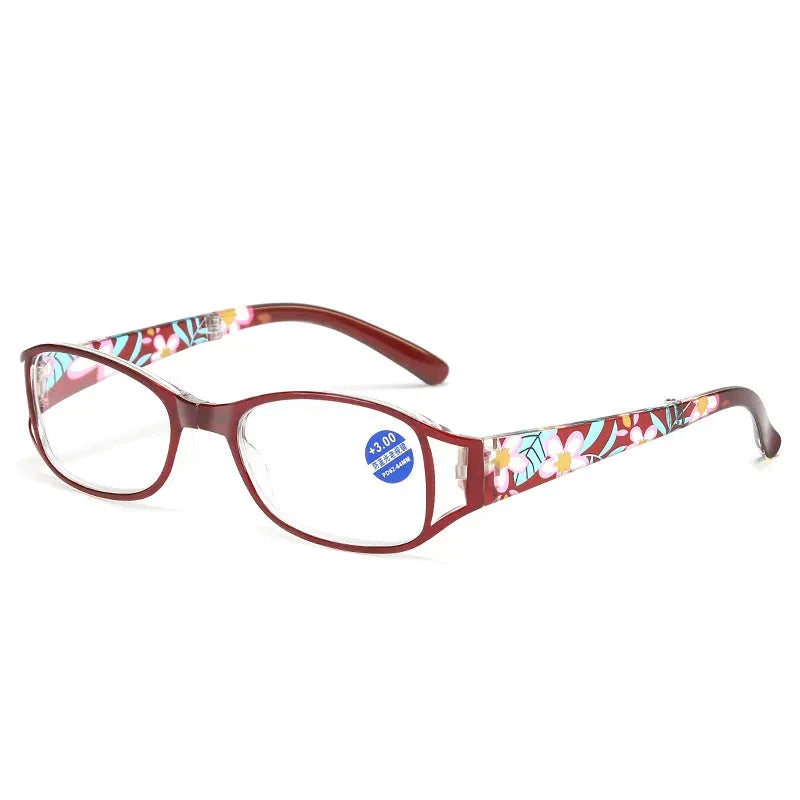 Foldable Floral Reading Glasses with Protective Case