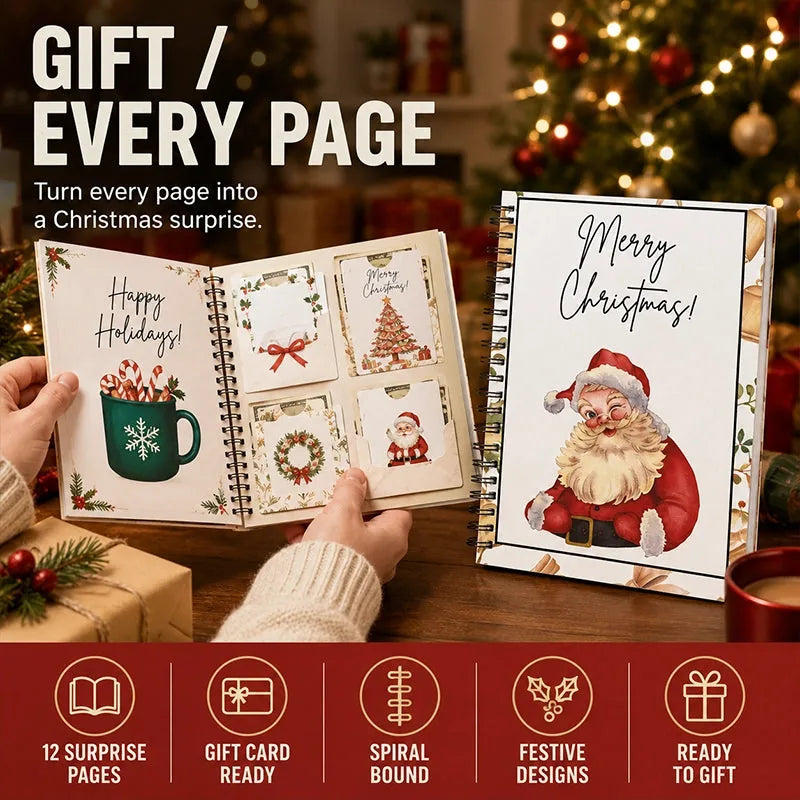 Christmas Gift Card Book Set – 3 Festive Designs