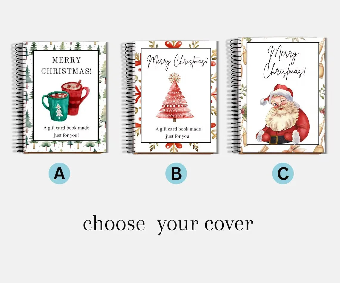 Christmas Gift Card Book Set – 3 Festive Designs