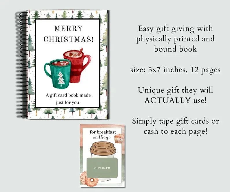 Christmas Gift Card Book Set – 3 Festive Designs