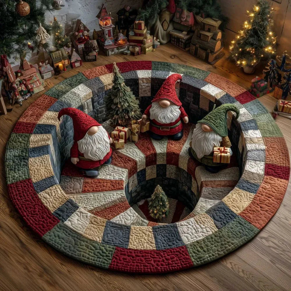 3D Christmas Illusion Round Rug – 80 cm – product image 5
