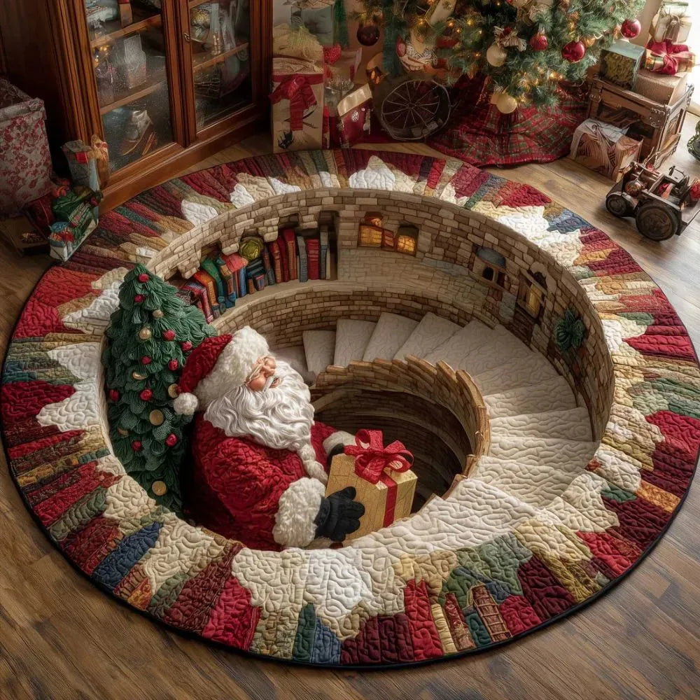 3D Christmas Illusion Round Rug – 80 cm – product image 8