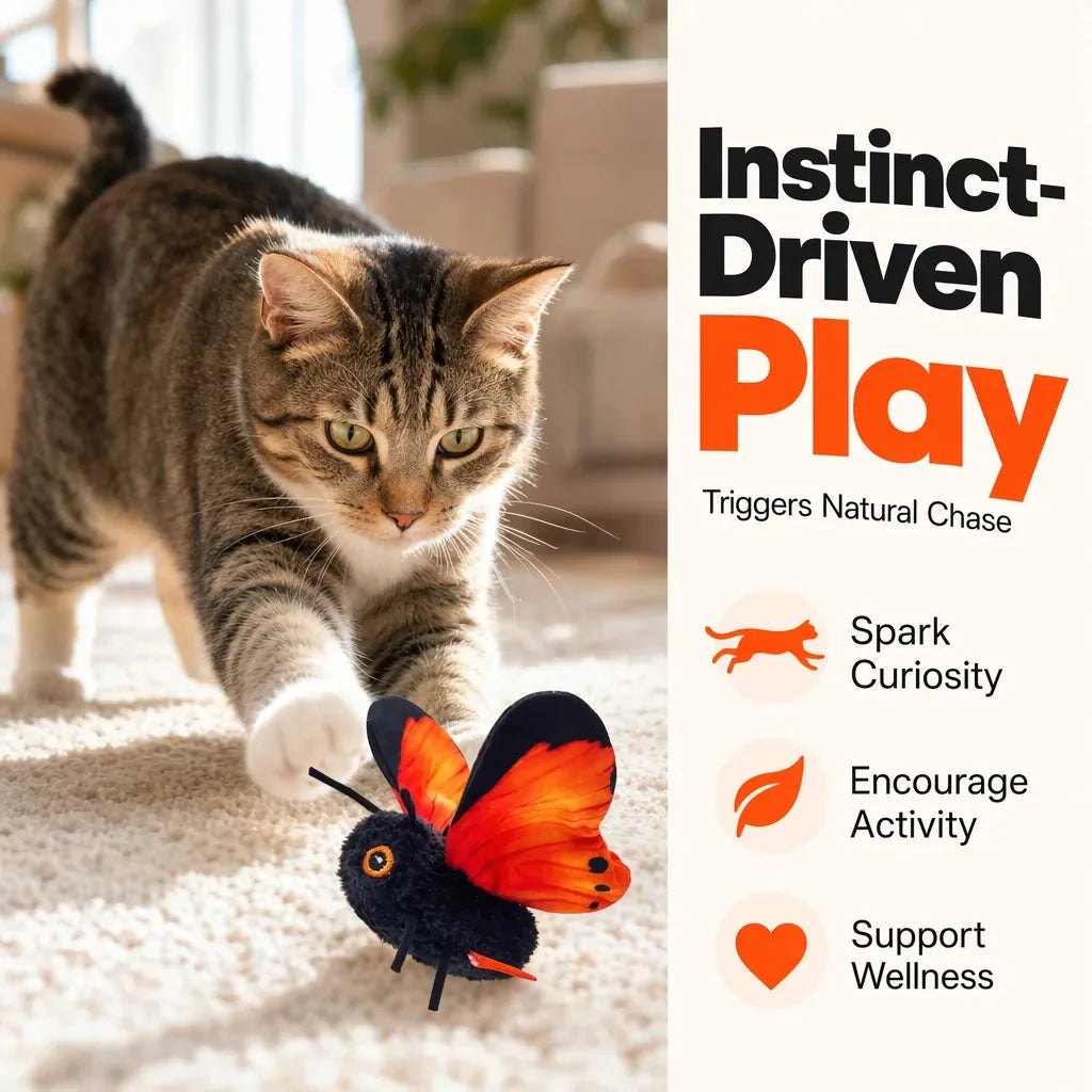 Smart Flapping Butterfly Cat Toy – product image 1