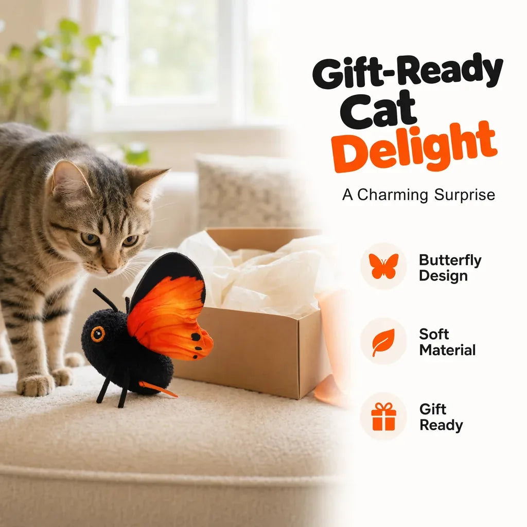 Smart Flapping Butterfly Cat Toy – product image 2