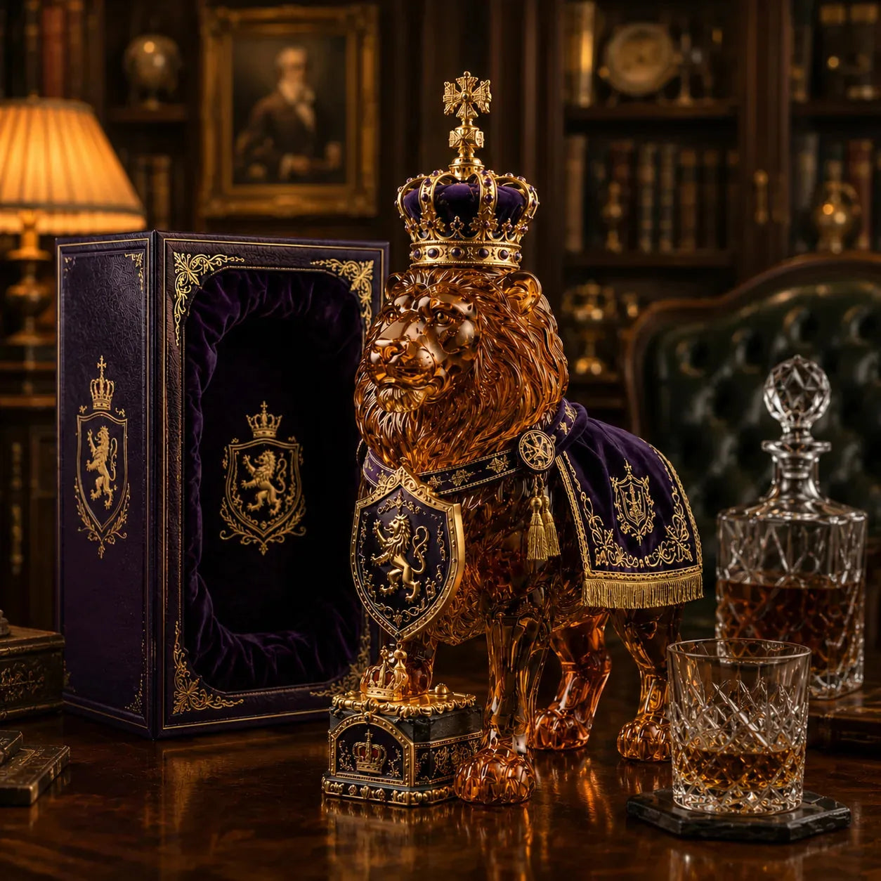 Royal Lion Glass Whiskey Decanter Set – product image 2
