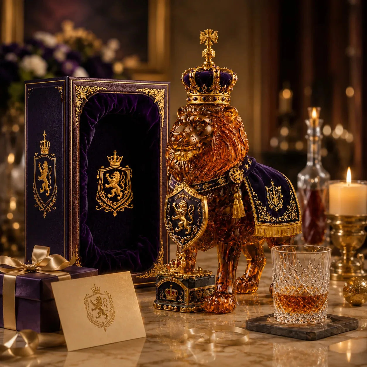 Royal Lion Glass Whiskey Decanter Set – product image 6