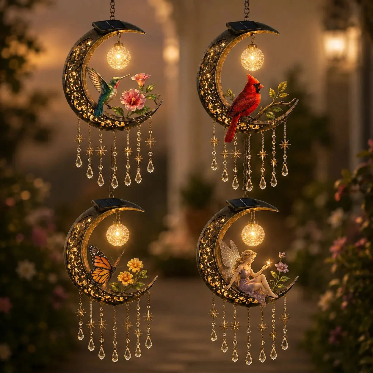 Solar Moonlight Wind Chime Garden Light – 30 cm – product image 5