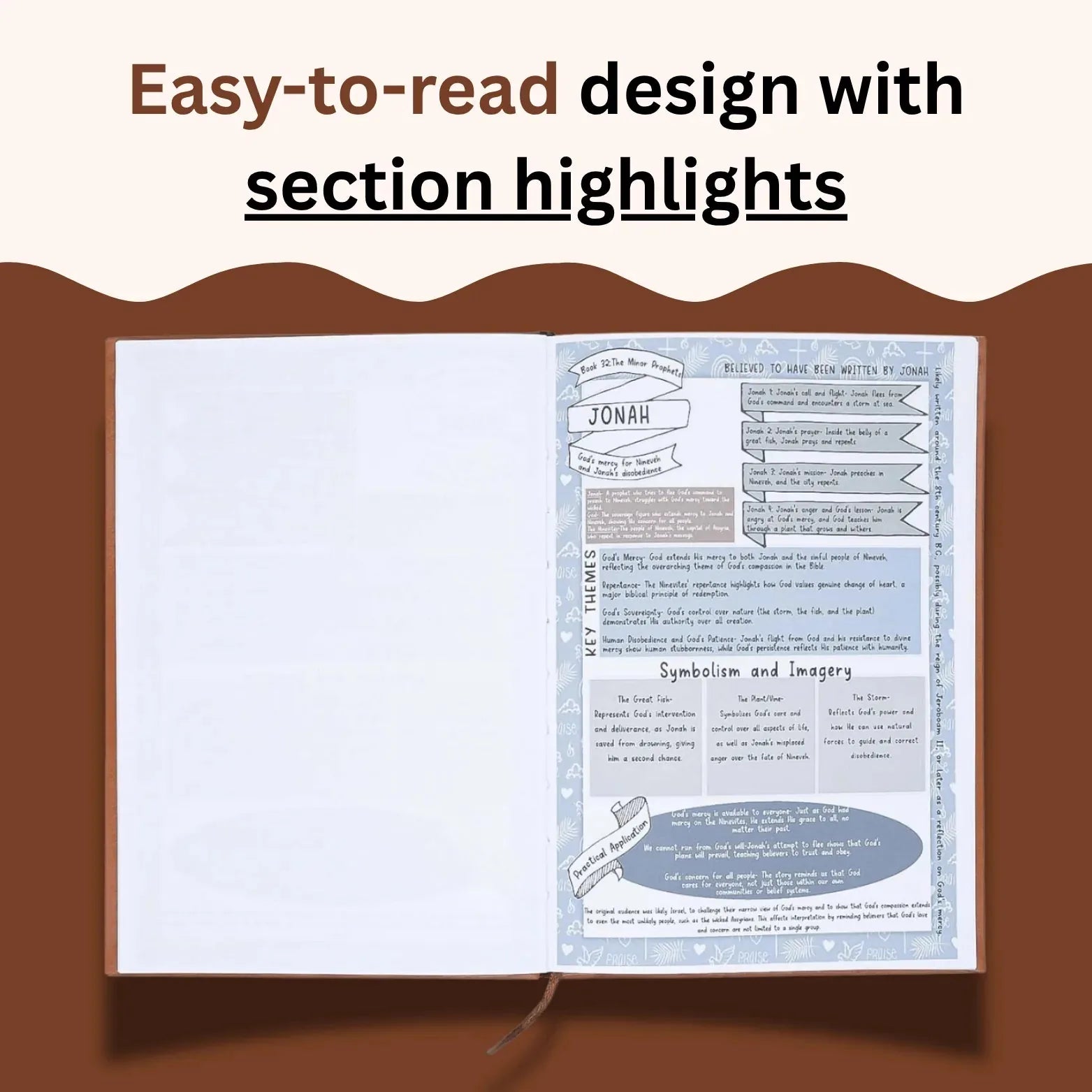 66-Page Women’s Bible Study Guided Journal – Brown – product image 5