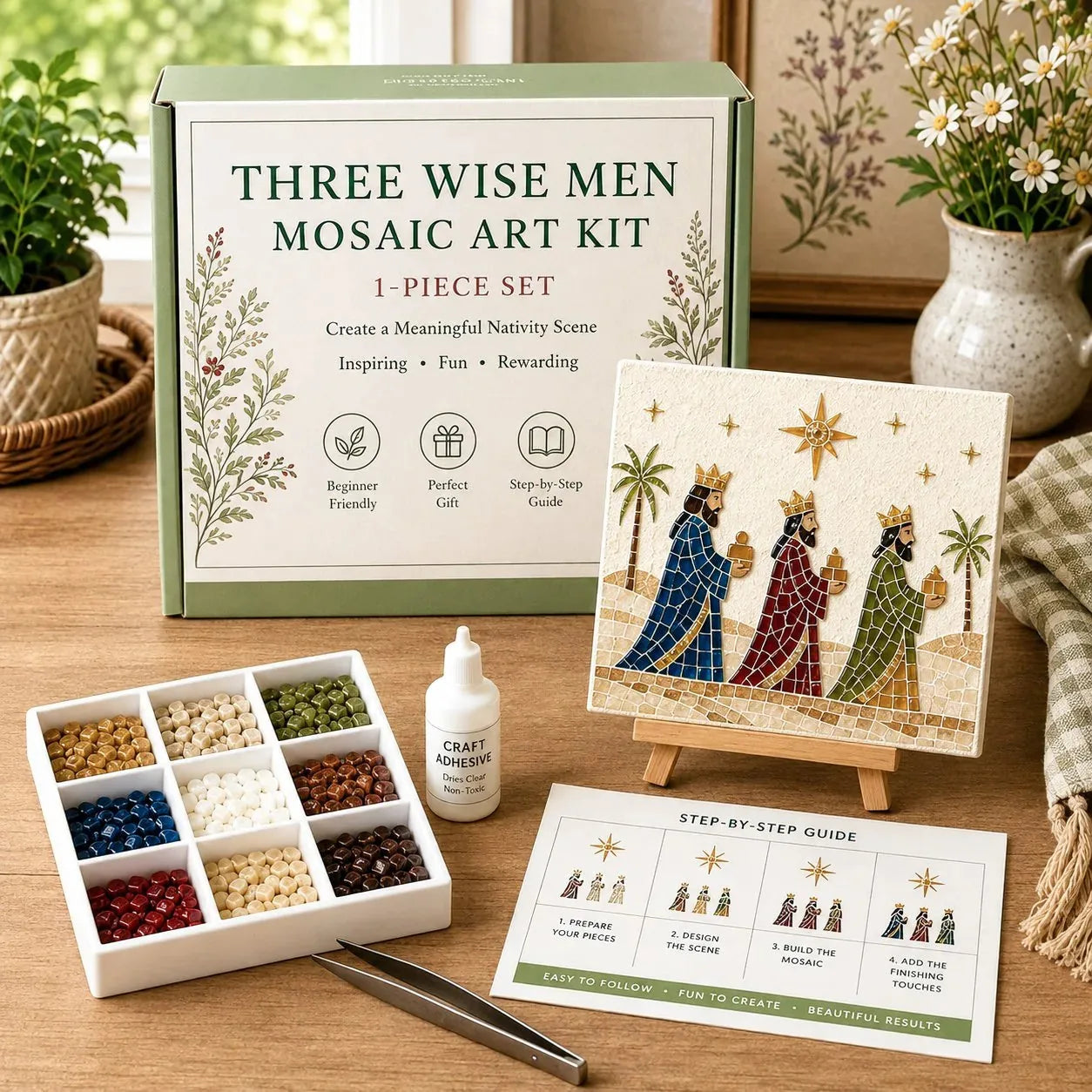 Christmas Nativity Sea Glass Art Kit – product image 2