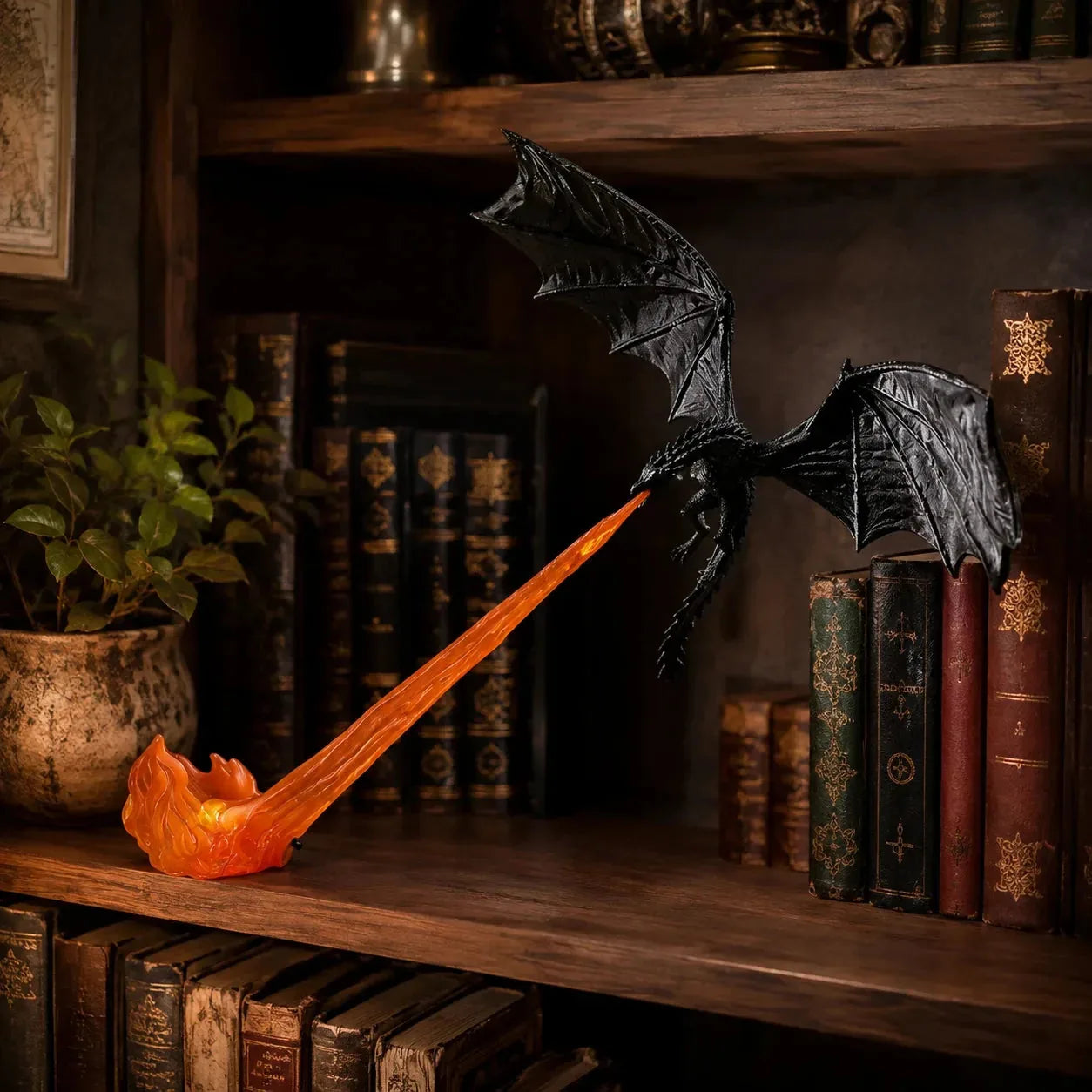 Lighted Dragon Book Nook Corner Figurine – product image 4