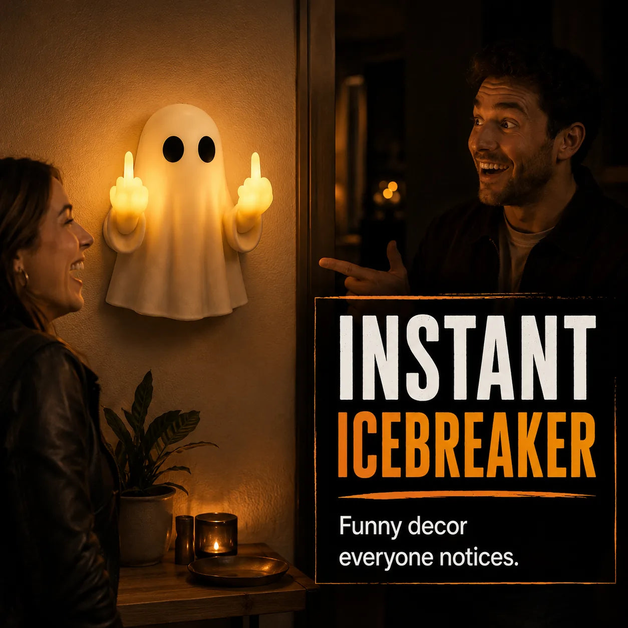 Middle-Finger Ghost LED Halloween Ambient Light – product image 2