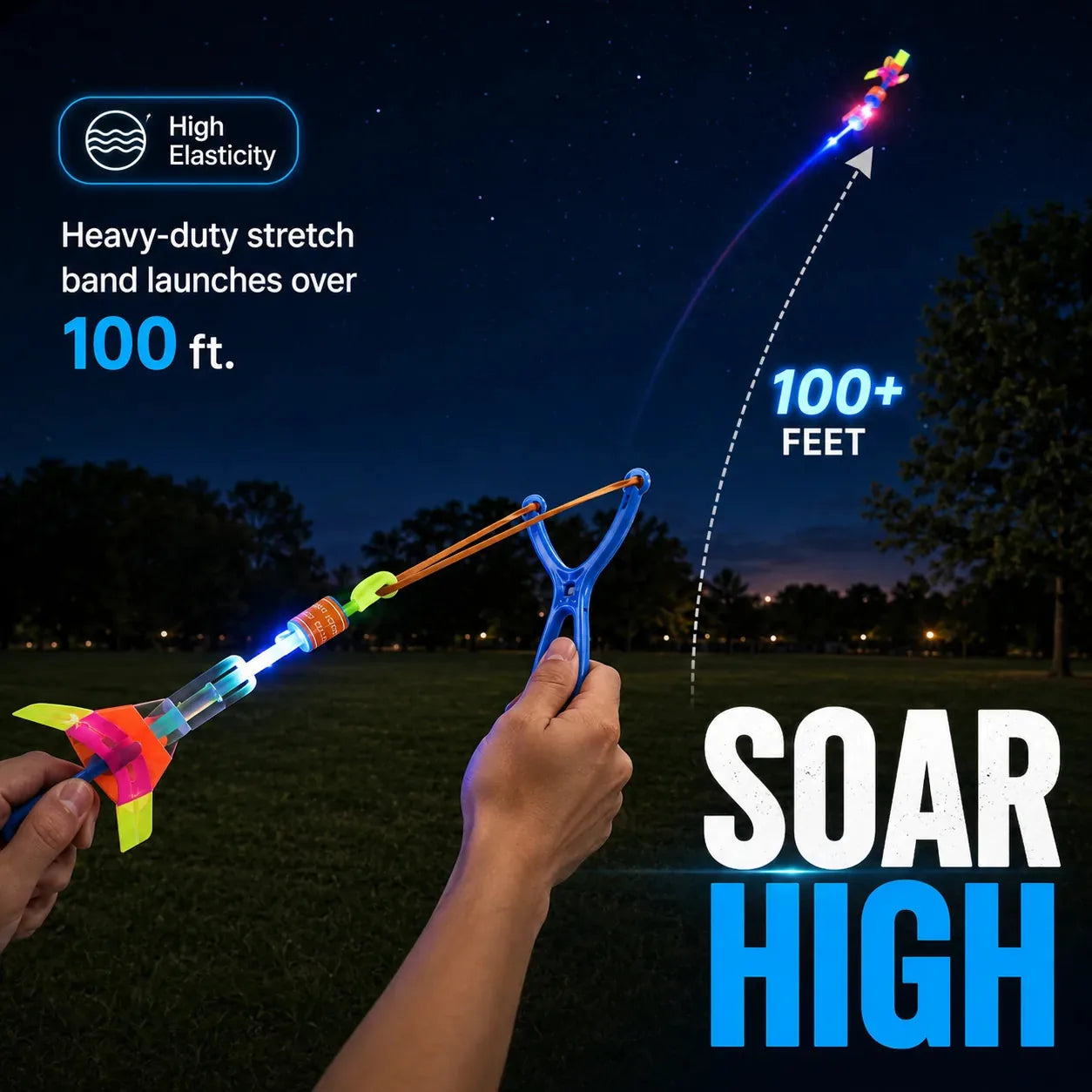LED Slingshot Helicopter Flyers – 10-Piece Night Set – product image 6