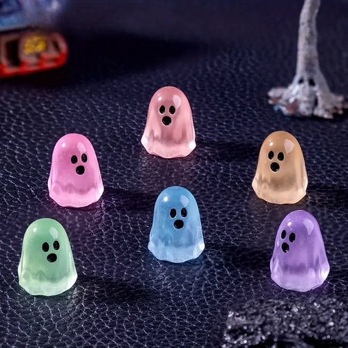 Glow-in-the-Dark Mini Ghost Beads – 12-Piece Color Set – product image 1